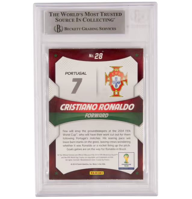 Cristiano Ronaldo Signed Panini 2014 Prizm World Cup #28 – BGS Authentic
